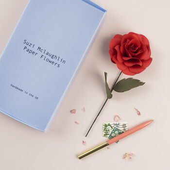 Valentines Day Paper Rose Keepsake Box Card, 2 of 3