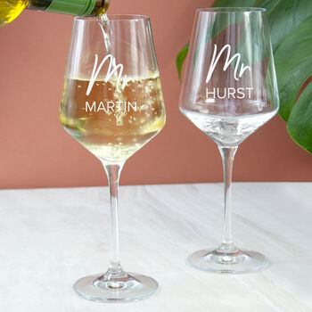 Personalised Couple’s Wine Glass, 2 of 4