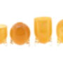 Evita Glass Vase Set Ochre Yellow, thumbnail 1 of 6