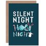 Silent Night Hymn Xmas Song Lyrics Christmas Card, thumbnail 1 of 4