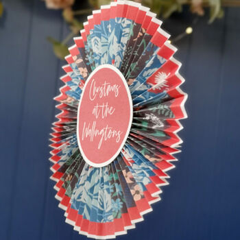 Handmade Personalised Paper Wreath Christmas Decoration, 7 of 7