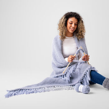 Chunky Blanket Easy Knitting Kit, 4 of 10