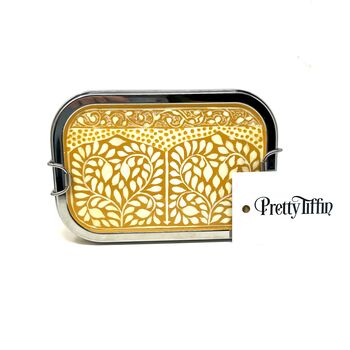 Bento Lunchbox Hand Painted Paisley, 4 of 11