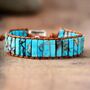 Handmade Chakra Healing Stone Turquoise Bracelet, thumbnail 1 of 8