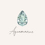 March Birthstone Aquamarine Gold Plated Necklace, thumbnail 8 of 12