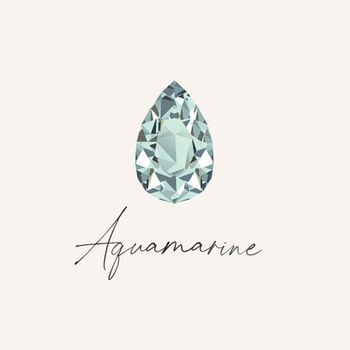 March Birthstone Aquamarine Gold Plated Necklace, 8 of 12