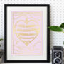 Wedding Heart Personalised Print, thumbnail 2 of 8