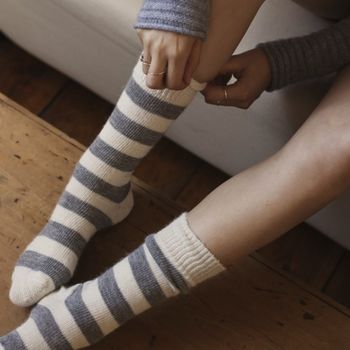 Striped Alpaca Socks, 2 of 8