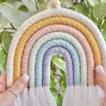Macramé Rainbow Wall Hanging, 4 of 12