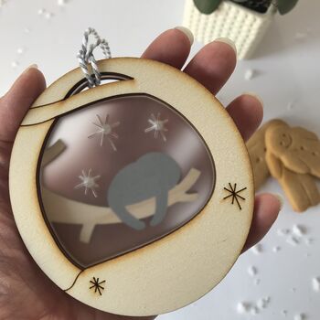 Personalised Baby's 1st Christmas Sloth Bauble, 4 of 4