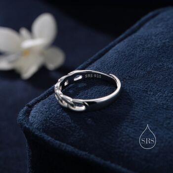 Sterling Silver Delicate Curb Chain Ring, 4 of 9