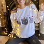 Personalised Purrrfect Cat Lovers Christmas Jumper, thumbnail 2 of 6