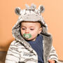 Personalised Zebra Animal Kids Dressing Gown Gift For New Baby, thumbnail 4 of 4