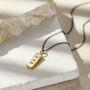 Silver And Gold Personalised Kintsugi Tag Necklace, thumbnail 2 of 7