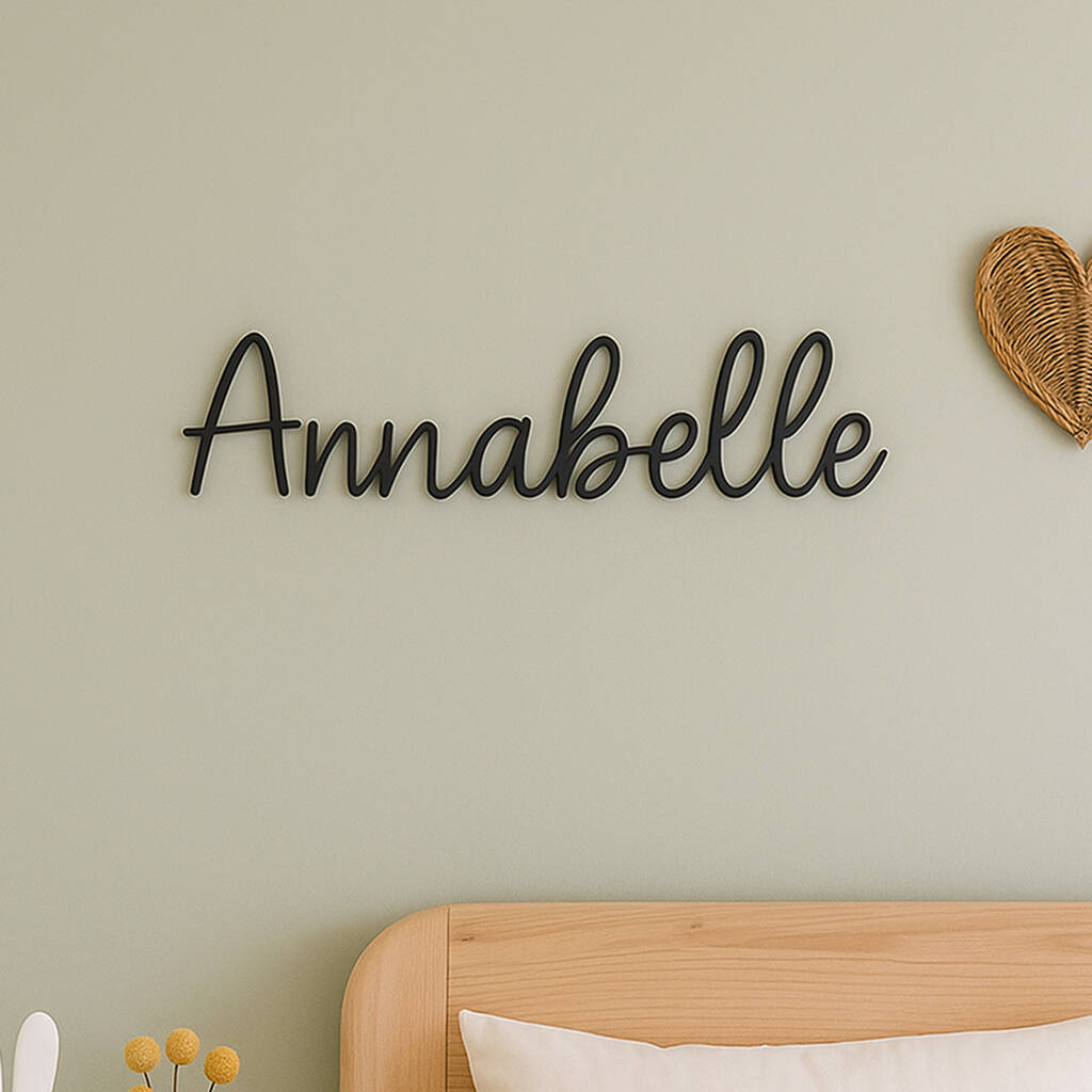 Personalised Wooden Name Sign For Childrens Rooms Nursery, 1 of 6