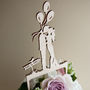 Bride And Groom Balloons Wooden Cake Topper, thumbnail 4 of 4