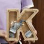 Hand Made Personalised Wooden Letter Money Boxes, thumbnail 3 of 5