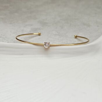 Dainty Solitaire Bangle, 2 of 7