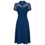 Florance Dress In French Navy Vintage 1940s Style, thumbnail 1 of 2