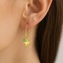Mismatched Moon And Star Hoop Earrings, thumbnail 2 of 4