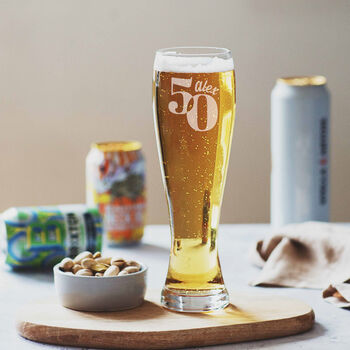50th Birthday Personalised Pint Glass, 3 of 6