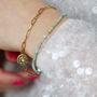 Delicate Charm Layered Bracelet – Gold And Amazonite, thumbnail 1 of 8