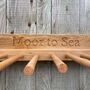 Engraved Oak Welly Boot Rack, thumbnail 7 of 9