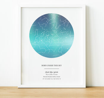 Personalised Star Map Print Birthday Gift, 3 of 11