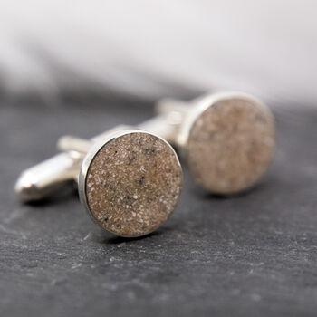 Sterling Silver Cremation Ashes Memorial Cufflinks, 5 of 8
