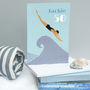 Personalised Swimmer Large Birthday Card, thumbnail 1 of 3