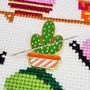 Cactus Cross Stitch Kit, thumbnail 4 of 8