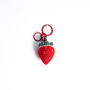 Handmade Crochet Strawberry Bag Charm, thumbnail 2 of 2