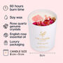 Aromatherapy Rose Soy Candle With Rose Quartz Crystals, thumbnail 5 of 12