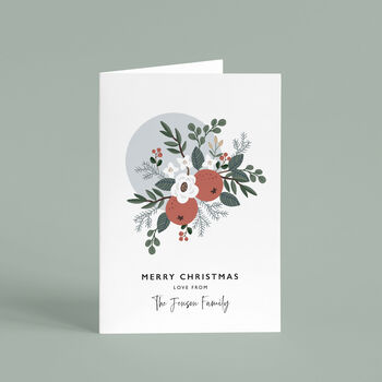 Personalised Floral Bouquet Christmas Card Pack, 2 of 4