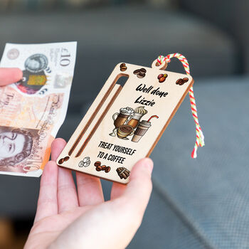 Personalised Coffee Money Gift Holder, 5 of 5