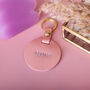 Personalised Pink Circle Keyring Gift For First Home, thumbnail 3 of 4