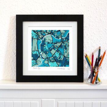 Personalised Cambridge Art Map Gift | Hand Drawn Cambridge Wall Art | Contemporary City Map, 3 of 7