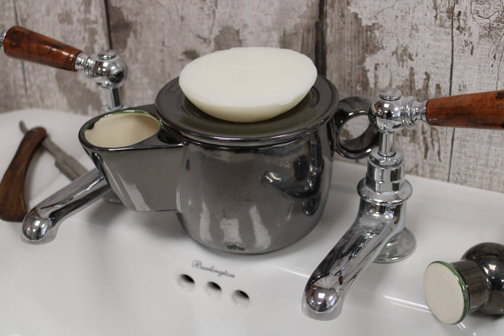 Shaving Scuttle, Soap And Soap Dish, 1 of 8