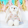 Personalised Cream Bunny Rabbit With Dress, Easter, thumbnail 2 of 5