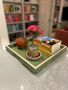 Green Decorative Coffee Table Tray With Pink Edge, thumbnail 2 of 4