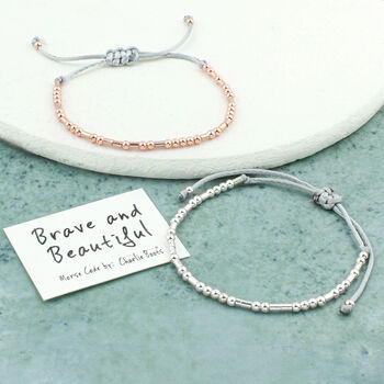 Morse Code 'Brave And Beautiful' Bracelet, 2 of 10