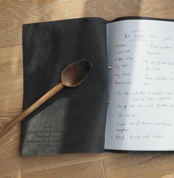 Add Your Own Pages Dad's Recipe Book Recycled Leather, 3 of 3