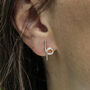 Knot Stud Earrings In Recycled Silver Or Brass, thumbnail 1 of 3