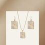 Matching Earrings And Necklace Set | Taupe And Cream, thumbnail 1 of 10
