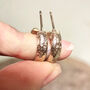 Textured Recycled 9ct Gold Hoops, thumbnail 1 of 5