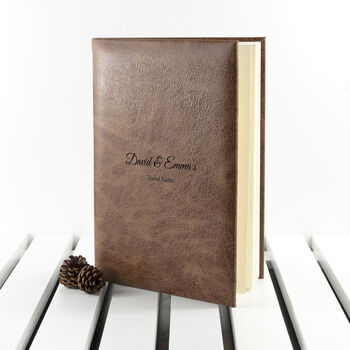 Personalised Natural Tan Leather Notebook, 8 of 12