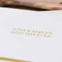 Personalised Wedding Square Linen Notebook, thumbnail 2 of 9