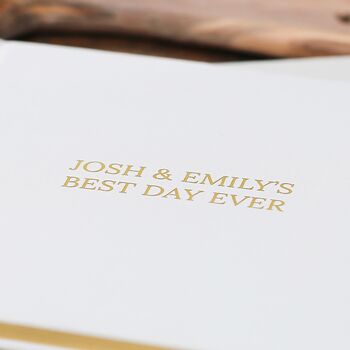 Personalised Wedding Square Linen Notebook, 4 of 12