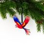 Scarlet Macaw Wooden Hanging Decoration, thumbnail 1 of 4