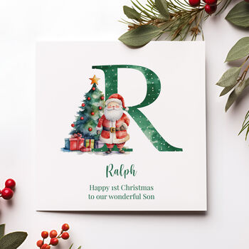 Personalised Initial Christmas Card, 5 of 5